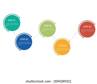 ilustración vectorial Plantilla de diseño infográfico con iconos y 5 opciones o pasos. Se puede usar para procesos, presentaciones, diseño, banner, gráfico de información.