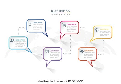 vector illustration infographic design template with 6 options or steps. used in presentation In business or marketing