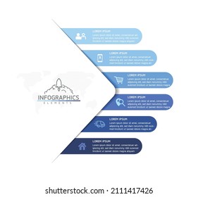 plantilla de diseño infográfico de ilustraciones vectoriales con 6 opciones o pasos. uso en presentación en negocios o marketing