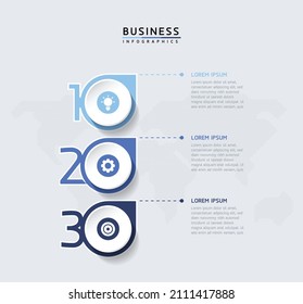 vector illustration infographic design template with 3 options or steps. used in presentation In business or marketing