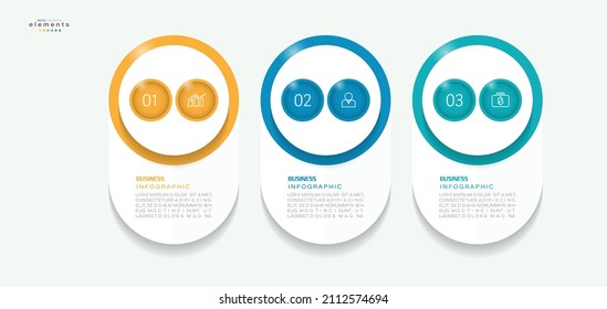 vector illustration Infographic design template with icons and 3 options or steps. Can be used for process, presentations, layout, banner,info graph.