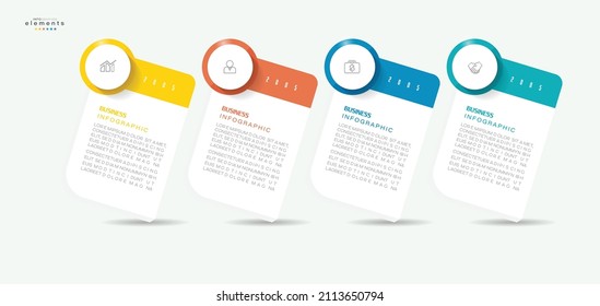 vector illustration Infographic design template with icons and 4 options or steps. Can be used for process, presentations, layout, banner,info graph.
