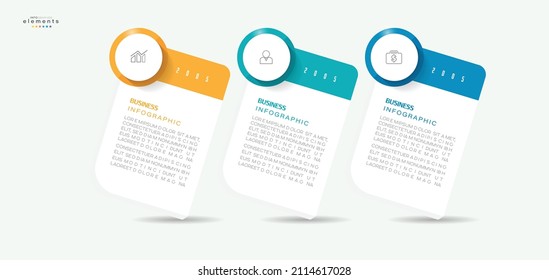 vector illustration Infographic design template with icons and 3 options or steps. Can be used for process, presentations, layout, banner,info graph.