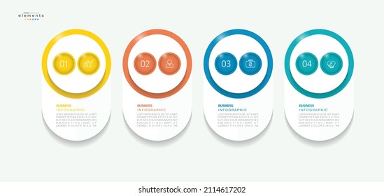 vector illustration Infographic design template with icons and 4 options or steps. Can be used for process, presentations, layout, banner,info graph.