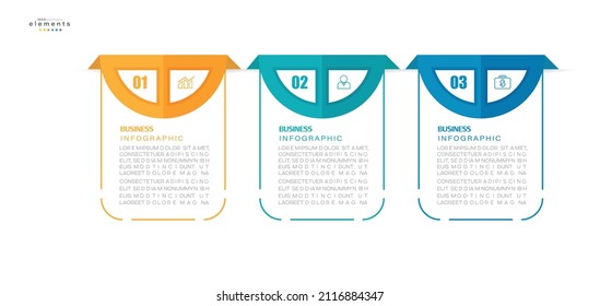 vector illustration Infographic design template with icons and 3 options or steps. Can be used for process, presentations, layout, banner,info graph.