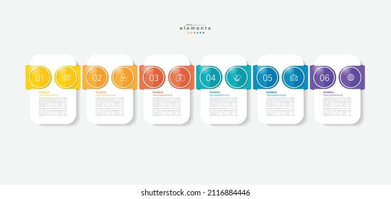 vector illustration Infographic design template with icons and 6 options or steps. Can be used for process, presentations, layout, banner,info graph.