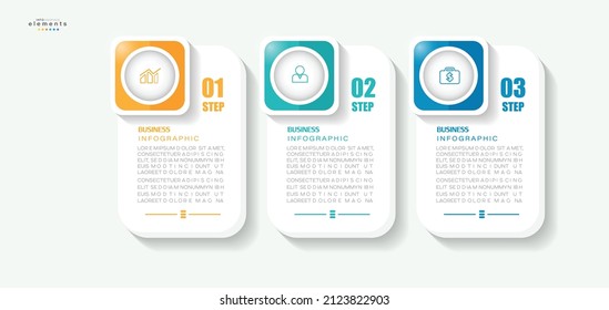 vector illustration Infographic design template with icons and 3 options or steps. Can be used for process, presentations, layout, banner,info graph.