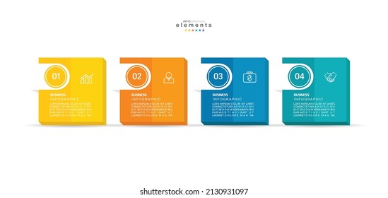 vector illustration Infographic design template with icons and 4 options or steps. Can be used for process, presentations, layout, banner,info graph.