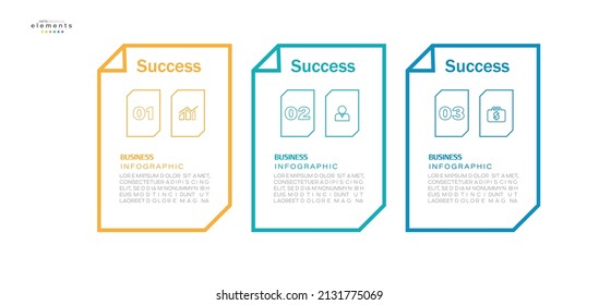 vector illustration Infographic design template with icons and 3 options or steps. Can be used for process, presentations, layout, banner,info graph.