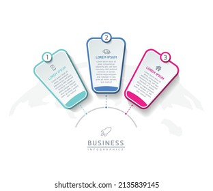 vector illustration infographic design template with 3 options or steps. used in presentation In business or marketing