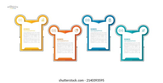 vector illustration Infographic design template with icons and 4 options or steps. Can be used for process, presentations, layout, banner,info graph.