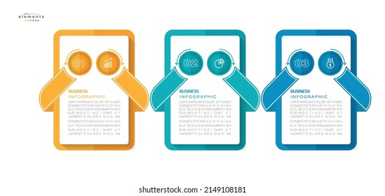 vector illustration Infographic design template with icons and 3 options or steps. Can be used for process, presentations, layout, banner,info graph.