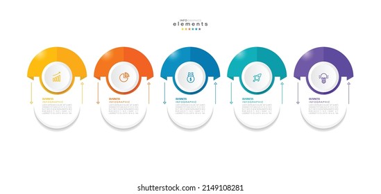 vector illustration Infographic design template with icons and 5 options or steps. Can be used for process, presentations, layout, banner,info graph.