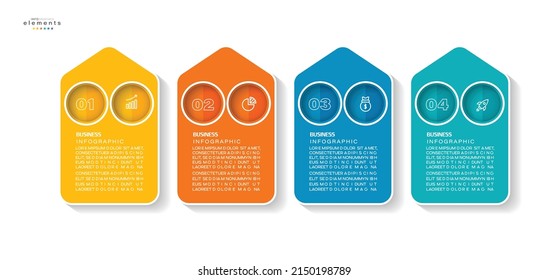 vector illustration Infographic design template with icons and 4 options or steps. Can be used for process, presentations, layout, banner,info graph.
