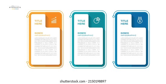 vector illustration Infographic design template with icons and 3 options or steps. Can be used for process, presentations, layout, banner,info graph.