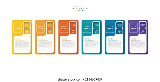 vector illustration Infographic design template with icons and 6 options or steps. Can be used for process, presentations, layout, banner,info graph.