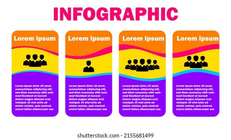 Vector illustration Infographic design template with icons and 4 options or steps. Can be used for process, presentations, layout, banner, info grap