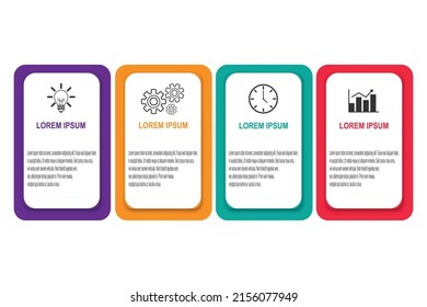 Vector illustration infographic design template with icons and 4 option or steps.layout,banner,info graph.