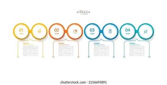 vector illustration Infographic design template with icons and 4 options or steps. Can be used for process, presentations, layout, banner,info graph.