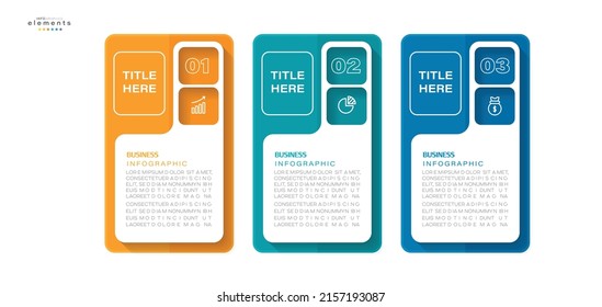 Vektorgrafik Infografische Design-Vorlage mit Symbolen und 3 Optionen oder Schritte. Kann für Prozess, Präsentationen, Layout, Banner, Infografik verwendet werden.
