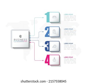 Vector illustration infographic design template with 4 options or steps. used in presentation In business or marketing