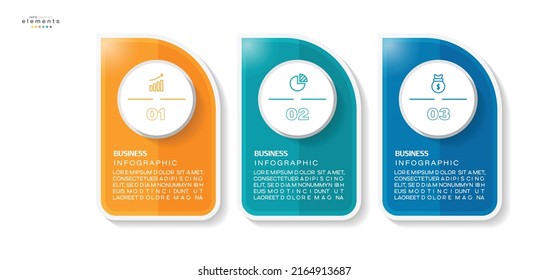 vector illustration Infographic design template with icons and 3 options or steps. Can be used for process, presentations, layout, banner,info graph.