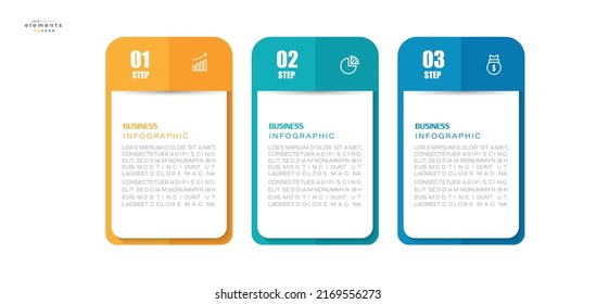 vector illustration Infographic design template with icons and 3 options or steps. Can be used for process, presentations, layout, banner,info graph.