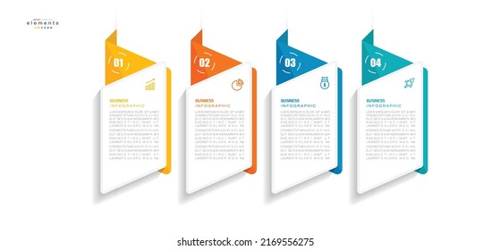 vector illustration Infographic design template with icons and 4 options or steps. Can be used for process, presentations, layout, banner,info graph.