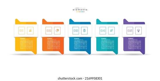 vector illustration Infographic design template with icons and 5 options or steps. Can be used for process, presentations, layout, banner,info graph.