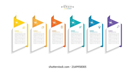 vector illustration Infographic design template with icons and 6 options or steps. Can be used for process, presentations, layout, banner,info graph.