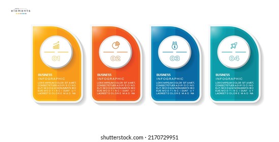 vector illustration Infographic design template with icons and 4 options or steps. Can be used for process, presentations, layout, banner,info graph.