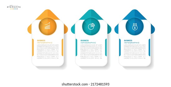 vector illustration Infographic design template with icons and 3 options or steps. Can be used for process, presentations, layout, banner,info graph.