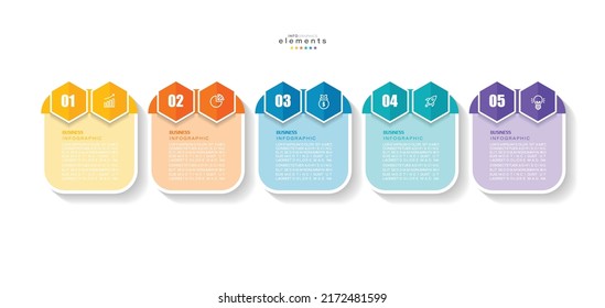 vector illustration Infographic design template with icons and 5 options or steps. Can be used for process, presentations, layout, banner,info graph.