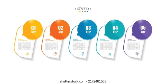 vector illustration Infographic design template with icons and 5 options or steps. Can be used for process, presentations, layout, banner,info graph.