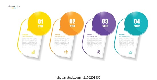vector illustration Infographic design template with icons and 4 options or steps. Can be used for process, presentations, layout, banner,info graph.