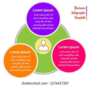 Vector illustration Infographic design template with 3 options or steps. Can be used for process, presentations, layout, banner, info graph