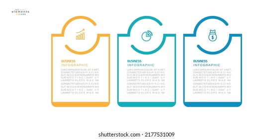 vector illustration Infographic design template with icons and 3 options or steps. Can be used for process, presentations, layout, banner,info graph.