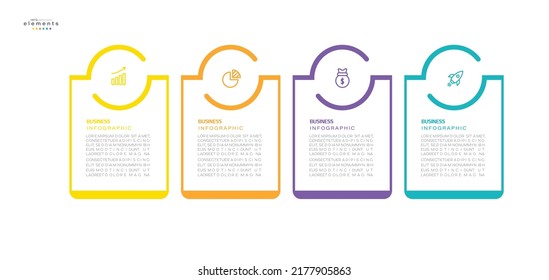 vector illustration Infographic design template with icons and 4 options or steps. Can be used for process, presentations, layout, banner,info graph.