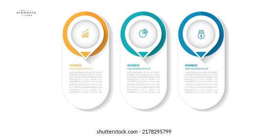 vector illustration Infographic design template with icons and 3 options or steps. Can be used for process, presentations, layout, banner,info graph.