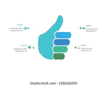 ilustración vectorial Plantilla de diseño infográfico con iconos y 4 opciones o pasos. Se puede usar para procesos, presentaciones, diseño, banner, gráfico de información.