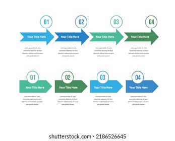 vector illustration Infographic design template 4 options or steps set. Can be used for process, presentations, layout, banner,info graph.