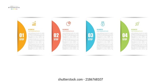vector illustration Infographic design template with icons and 4 options or steps. Can be used for process, presentations, layout, banner,info graph.
