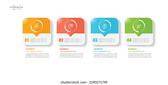 vector illustration Infographic design template with icons and 4 options or steps. Can be used for process, presentations, layout, banner,info graph.