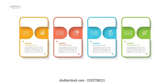 vector illustration Infographic design template with icons and 4 options or steps. Can be used for process, presentations, layout, banner,info graph.