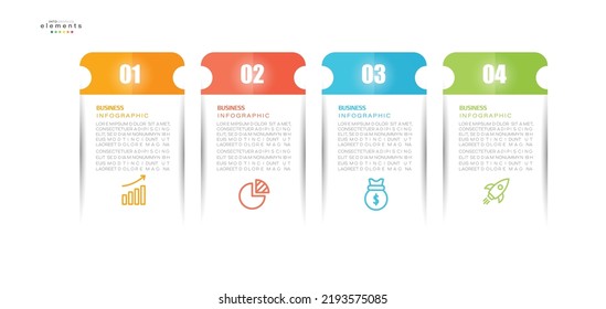 vector illustration Infographic design template with icons and 4 options or steps. Can be used for process, presentations, layout, banner,info graph.