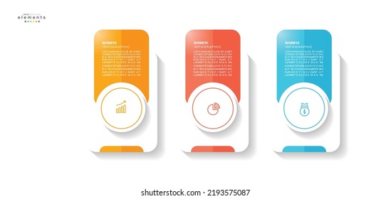 Vektorgrafik Infografische Design-Vorlage mit Symbolen und 3 Optionen oder Schritte. Kann für Prozess, Präsentationen, Layout, Banner, Infografik verwendet werden.
