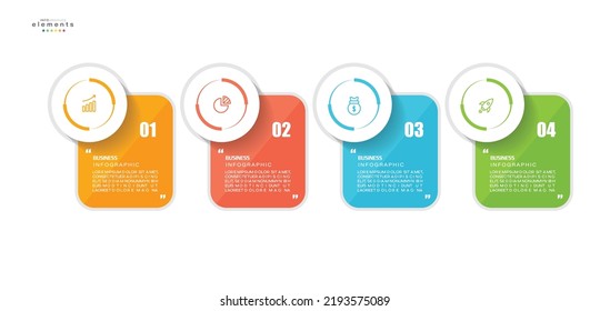 Vektorgrafik Infografische Design-Vorlage mit Symbolen und 4 Optionen oder Schritten. Kann für Prozess, Präsentationen, Layout, Banner, Infografik verwendet werden.