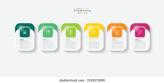 vector illustration Infographic design template with icons and 6 options or steps. Can be used for process, presentations, layout, banner,info graph.