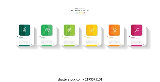 vector illustration Infographic design template with icons and 6 options or steps. Can be used for process, presentations, layout, banner,info graph.