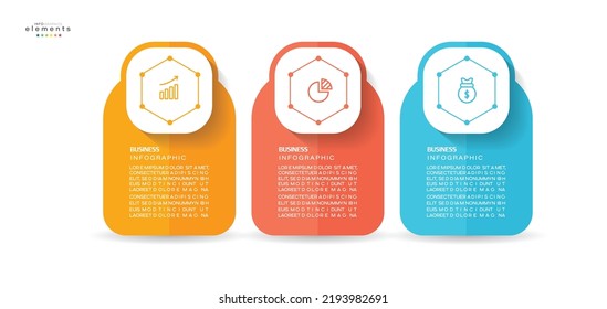 vector illustration Infographic design template with icons and 3 options or steps. Can be used for process, presentations, layout, banner,info graph.